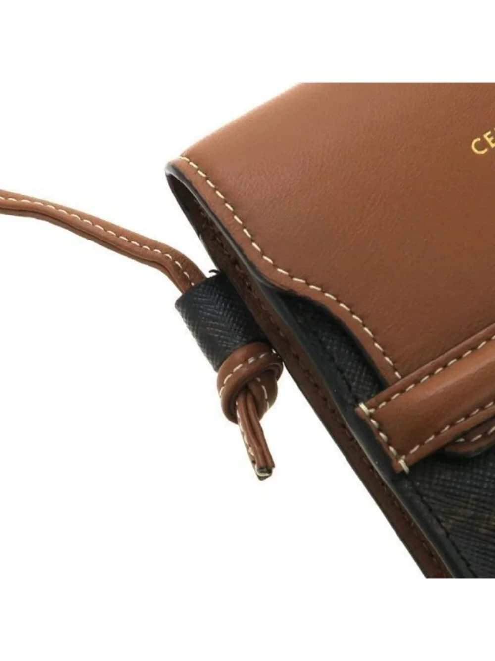 Celine Mobile Pouch Triomphe Canvas &lambskin